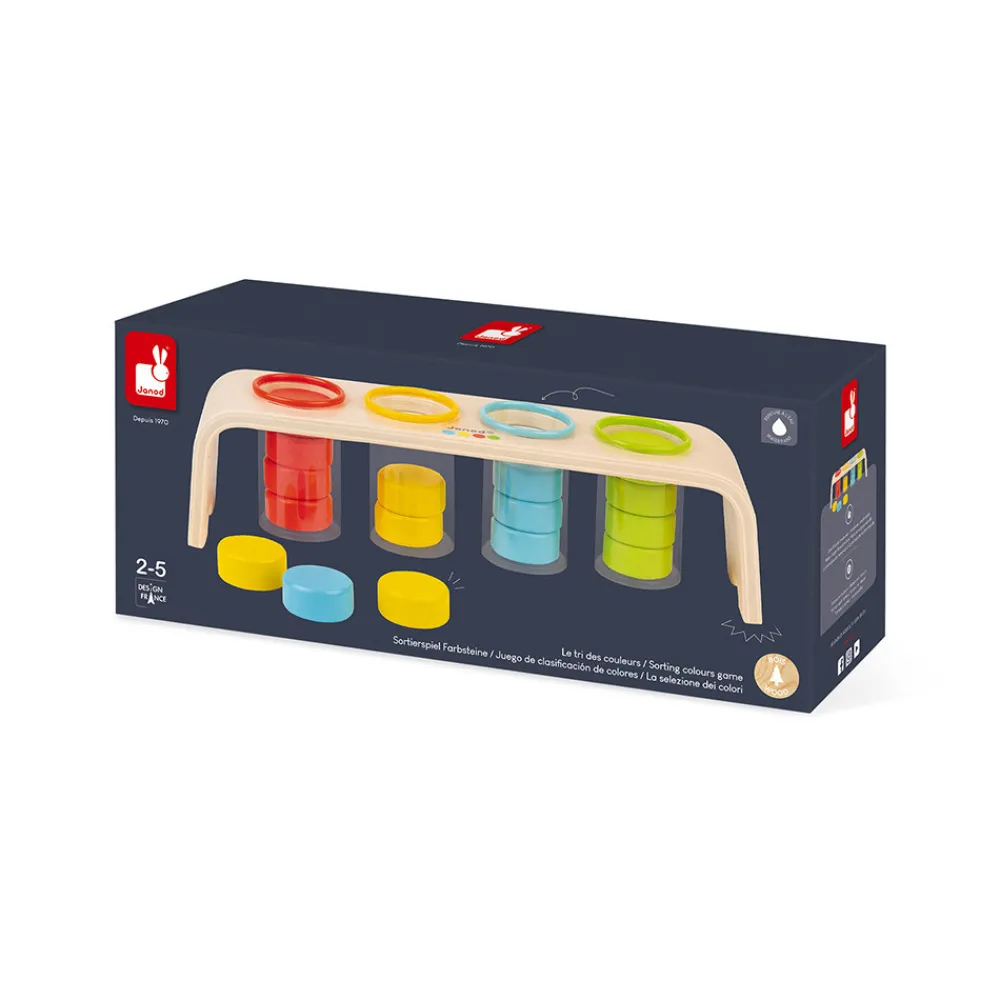 Janod Jeux Éducatifs Maternelle|Formes & Couleurs*Le Tri des Couleurs - Essentiel (bois)