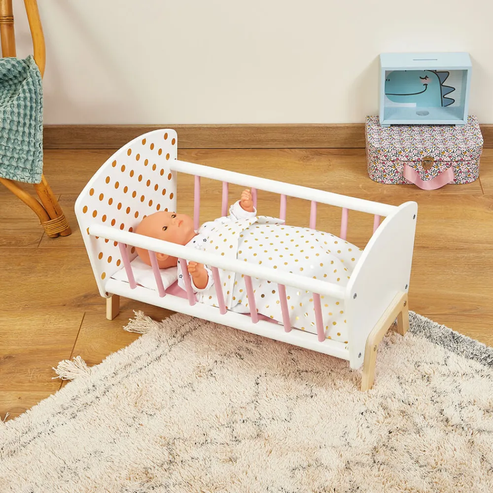 Janod Accessoires Poupons, Poupées & Ménage*Lit Candy Chic (bois)
