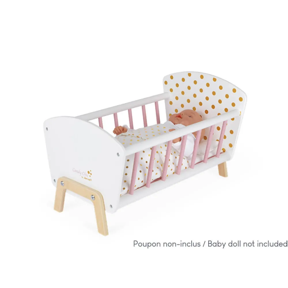 Janod Accessoires Poupons, Poupées & Ménage*Lit Candy Chic (bois)