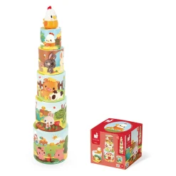Janod Tracteurs & Animaux De La Ferme|Cubes & Pyramides*Ma Première Pyramide Poule