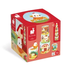 Janod Tracteurs & Animaux De La Ferme|Cubes & Pyramides*Ma Première Pyramide Poule