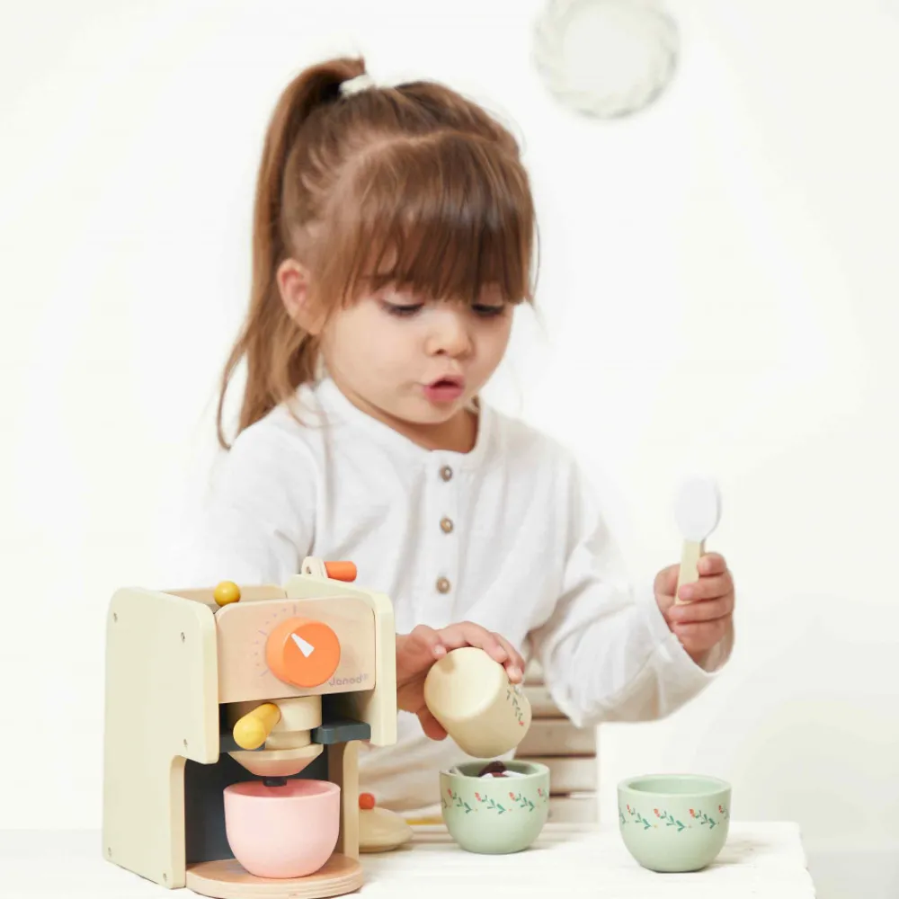 Janod Cuisines, Dinettes & Marchandes*Machine à Café et accessoires Mamie Soleil