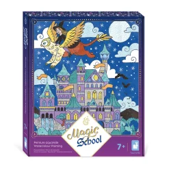 Janod Peinture Par Numéro & Coloriage*Magic School - Peinture Aquarelle