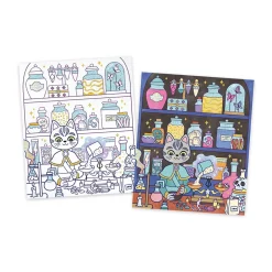 Janod Peinture Par Numéro & Coloriage*Magic School - Peinture Aquarelle