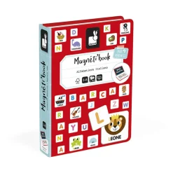 Janod Jeux Éducatifs Maternelle|Jeux Éducatifs Magnétiques*Magneti'Book Alphabet Italien