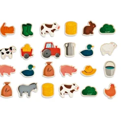 Janod Tableaux, Ardoises & Magnets|Jouets Magnétiques*Magnets 24 pièces - Ferme