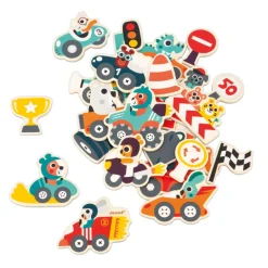 Janod Tableaux, Ardoises & Magnets|Jouets Magnétiques*Magnets Bolides 24 pièces