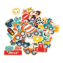 Janod Tableaux, Ardoises & Magnets|Jouets Magnétiques*Magnets Bolides 24 pièces