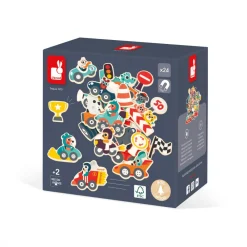 Janod Tableaux, Ardoises & Magnets|Jouets Magnétiques*Magnets Bolides 24 pièces