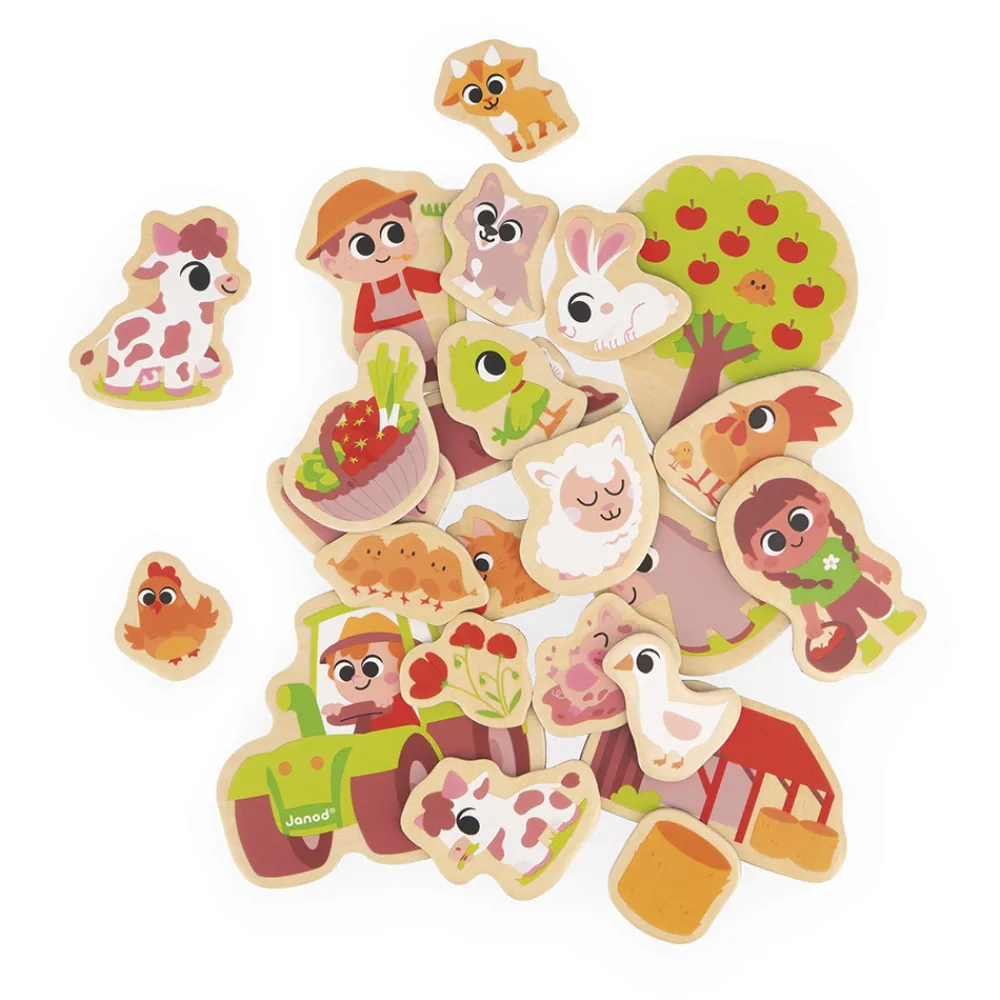 Janod Tableaux, Ardoises & Magnets*Magnets Ferme 24 pièces