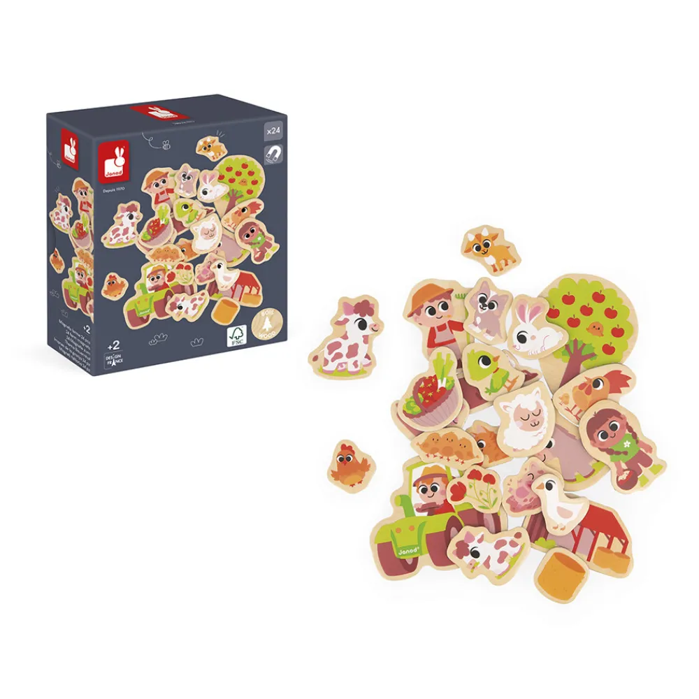 Janod Tableaux, Ardoises & Magnets*Magnets Ferme 24 pièces