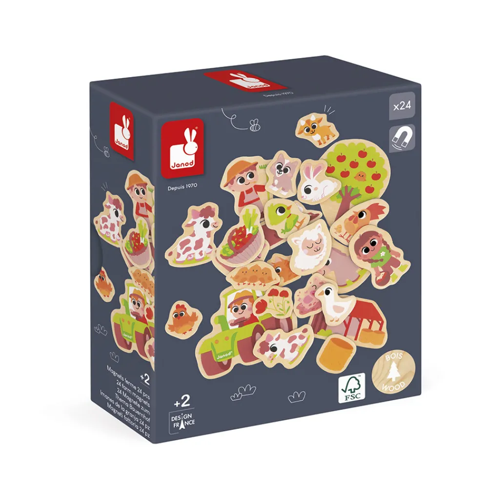 Janod Tableaux, Ardoises & Magnets*Magnets Ferme 24 pièces