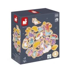 Janod Tableaux, Ardoises & Magnets*Magnets Licornes et Dragons 24 pièces