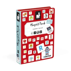 Janod Jeux Éducatifs Chiffres & Lettres|Jeux Éducatifs Magnétiques*Magnéti'book alphabet allemand, 142 magnets