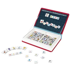 Janod Jeux Éducatifs Chiffres & Lettres|Jeux Éducatifs Magnétiques*Magnéti'book alphabet espagnol, 144 magnets