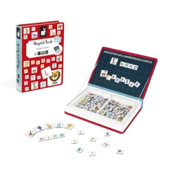 Janod Jeux Éducatifs Chiffres & Lettres|Jeux Éducatifs Magnétiques*Magnéti'book alphabet espagnol, 144 magnets