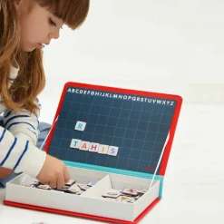 Janod Jeux Éducatifs Maternelle|Jeux Éducatifs Magnétiques*Magnéti'book alphabet français, 142 magnets