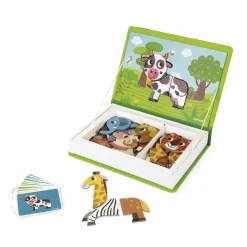 Janod Jeux Éducatifs Magnétiques*Magnéti'book animaux, 30 magnets