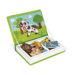 Janod Jeux Éducatifs Magnétiques*Magnéti'book animaux, 30 magnets