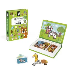 Janod Jeux Éducatifs Magnétiques*Magnéti'book animaux, 30 magnets