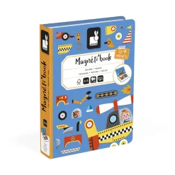 Janod Jeux Éducatifs Magnétiques*Magnéti'book bolides, 50 magnets
