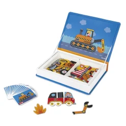 Janod Jeux Éducatifs Magnétiques*Magnéti'book bolides, 50 magnets