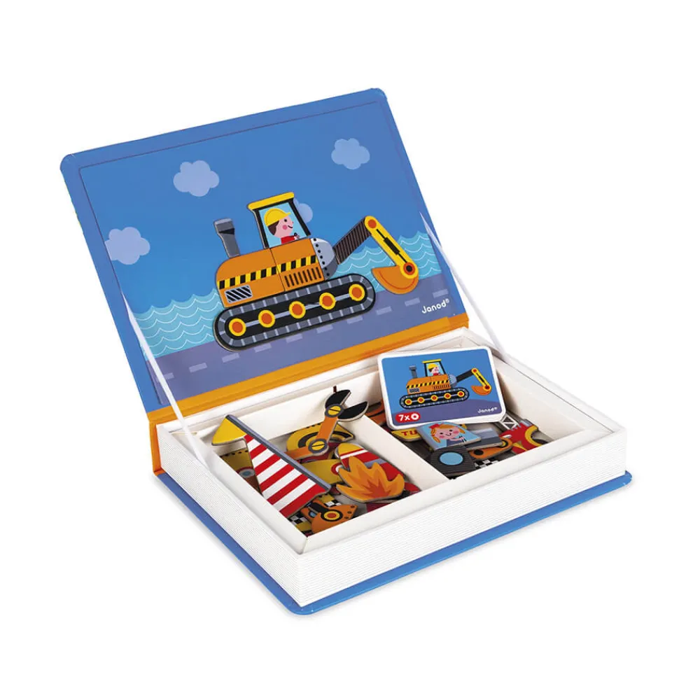 Janod Jeux Éducatifs Magnétiques*Magnéti'book bolides, 50 magnets