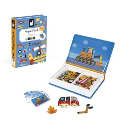 Janod Jeux Éducatifs Magnétiques*Magnéti'book bolides, 50 magnets