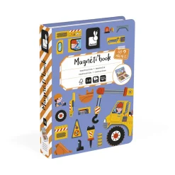 Janod Jeux Éducatifs Magnétiques*Magnéti'book Construction, 50 magnets