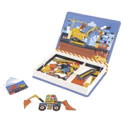 Janod Jeux Éducatifs Magnétiques*Magnéti'book Construction, 50 magnets