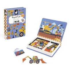 Janod Jeux Éducatifs Magnétiques*Magnéti'book Construction, 50 magnets