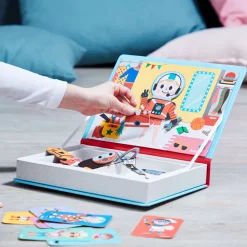 Janod Jeux Éducatifs Magnétiques*Magnéti'book déguisements garçon, 36 magnets
