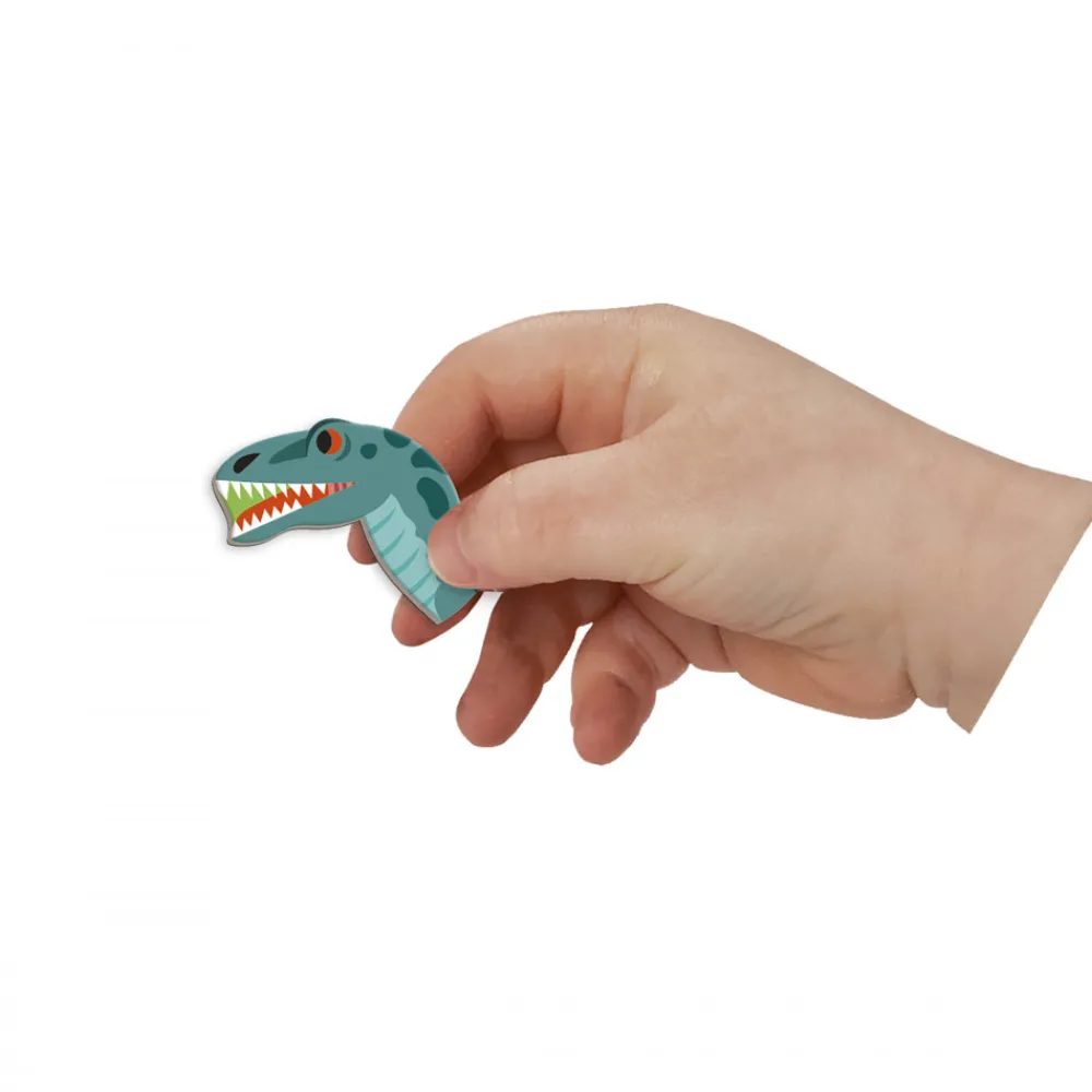 Janod Jeux Éducatifs Magnétiques*Magnéti'book Dinosaures, 40 magnets