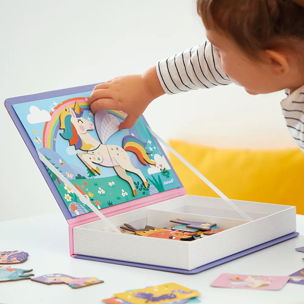 Janod Jeux Éducatifs Maternelle|Jeux Éducatifs Magnétiques*Magnéti'book Licornes
