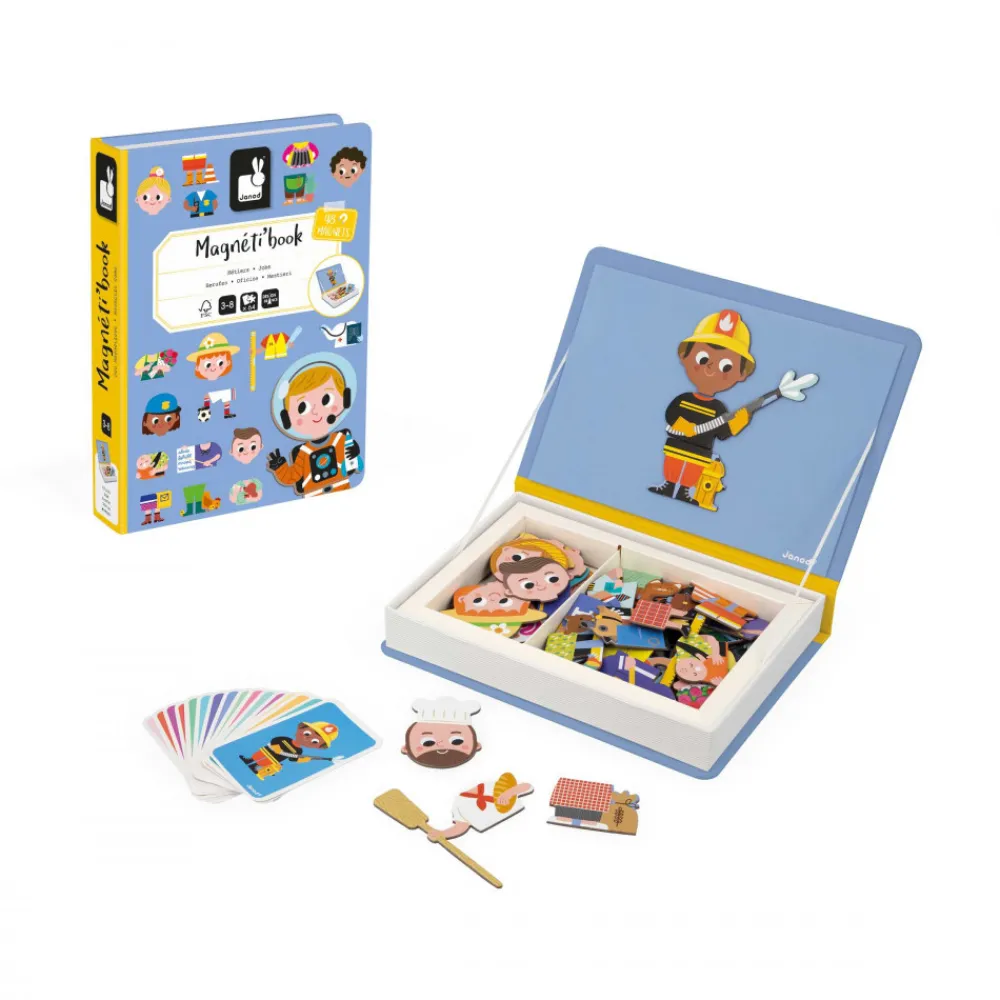 Janod Jeux Éducatifs Maternelle|Jeux Éducatifs Magnétiques*Magnéti'book Métiers