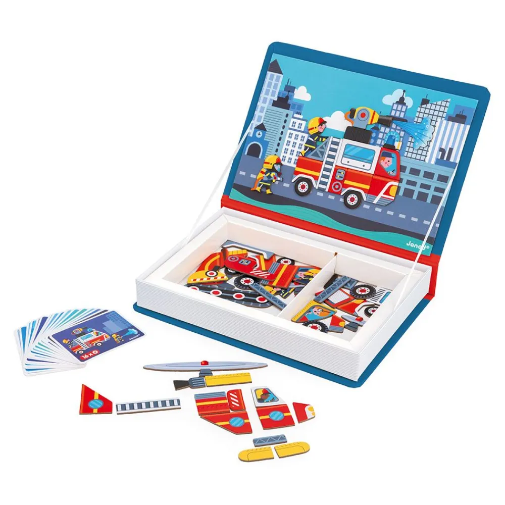 Janod Jeux Éducatifs Maternelle|Jeux Éducatifs Magnétiques*Magnéti'book Pompiers