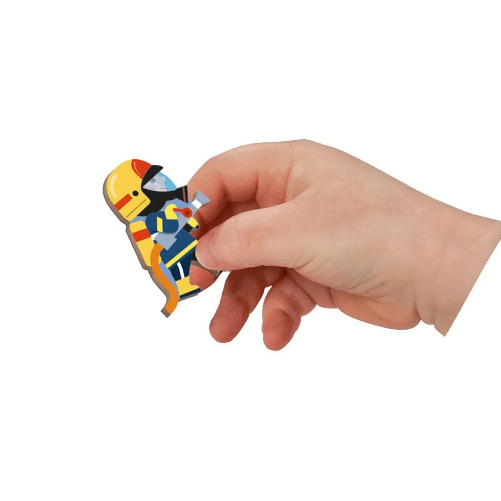 Janod Jeux Éducatifs Maternelle|Jeux Éducatifs Magnétiques*Magnéti'book Pompiers