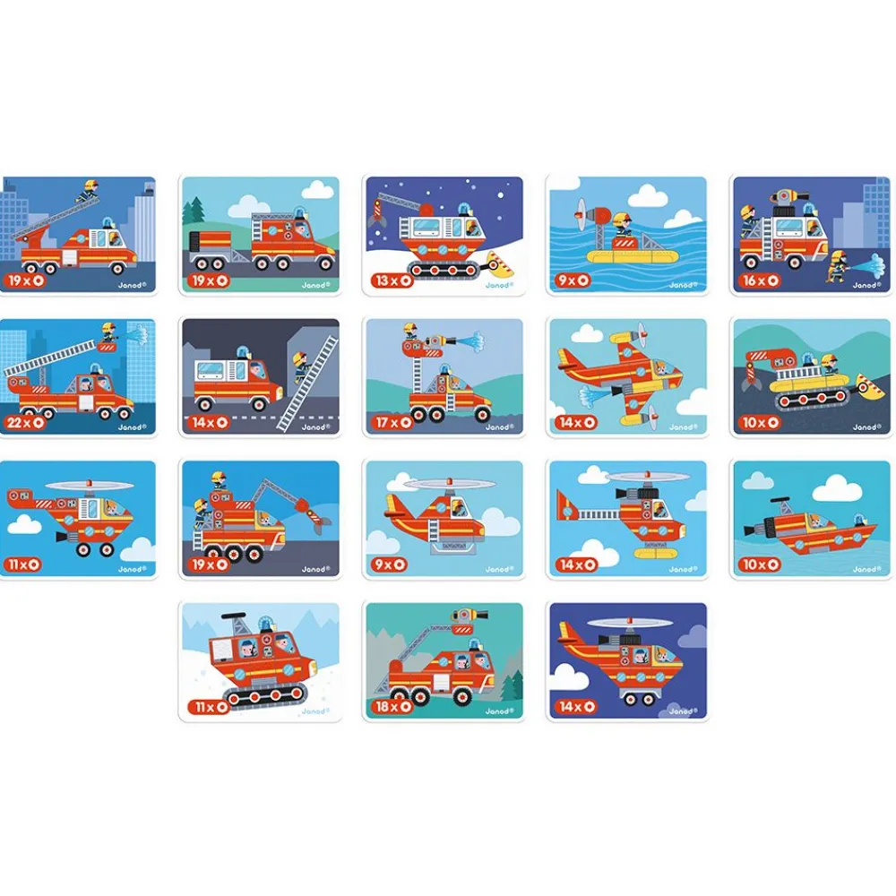 Janod Jeux Éducatifs Maternelle|Jeux Éducatifs Magnétiques*Magnéti'book Pompiers