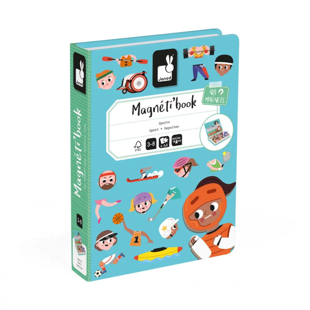 Janod Jeux Éducatifs Maternelle|Jeux Éducatifs Magnétiques*Magnéti'book Sports
