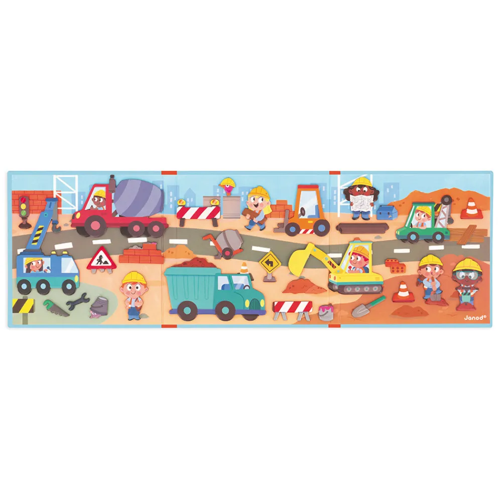 Janod Jeux Éducatifs Maternelle|Jeux Éducatifs Magnétiques*Magnéti'stories le Chantier