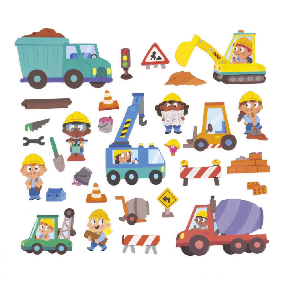 Janod Jeux Éducatifs Maternelle|Jeux Éducatifs Magnétiques*Magnéti'stories le Chantier