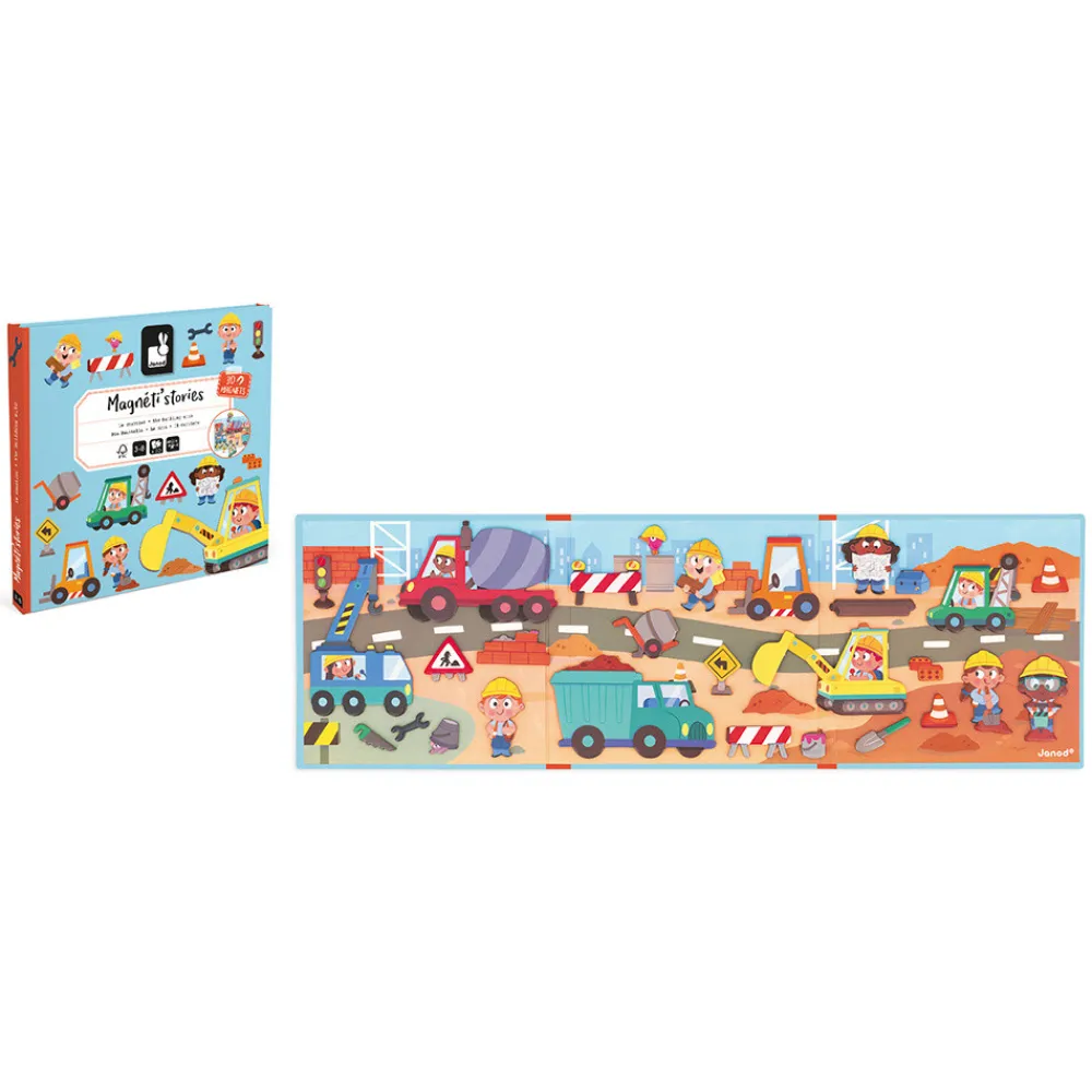 Janod Jeux Éducatifs Maternelle|Jeux Éducatifs Magnétiques*Magnéti'stories le Chantier