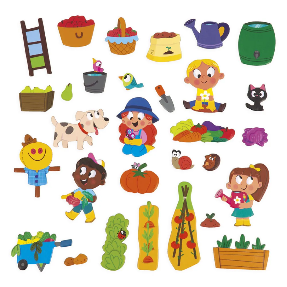 Janod Jeux Éducatifs Maternelle|Jeux Éducatifs Magnétiques*Magnéti'stories le Potager