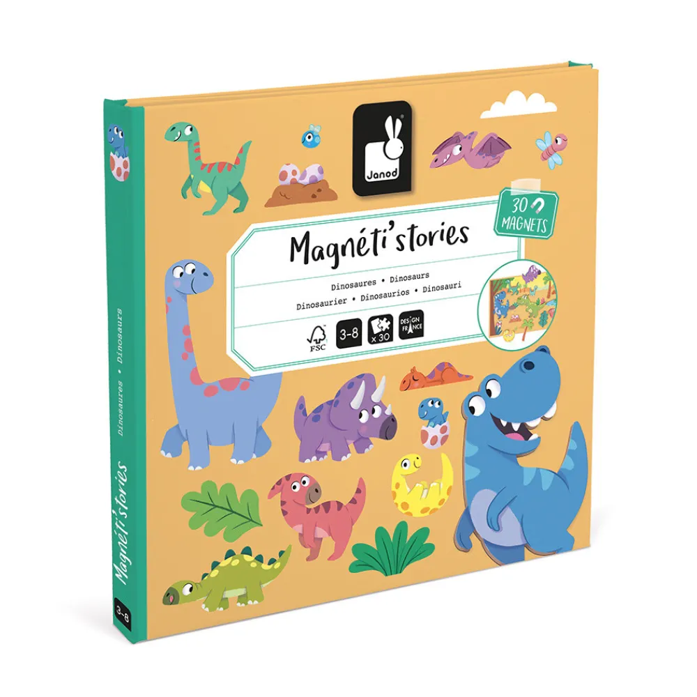 Janod Jeux Éducatifs Maternelle|Jeux Éducatifs Magnétiques*Magnéti'stories les Dinosaures