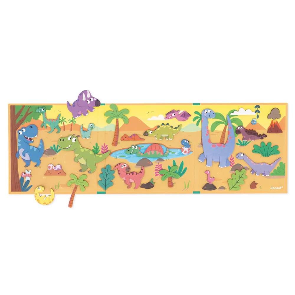 Janod Jeux Éducatifs Maternelle|Jeux Éducatifs Magnétiques*Magnéti'stories les Dinosaures