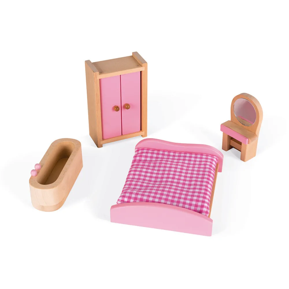 Janod Maison De Poupées|Accessoires Poupons, Poupées & Ménage*Maison de poupées Mademoiselle (bois)