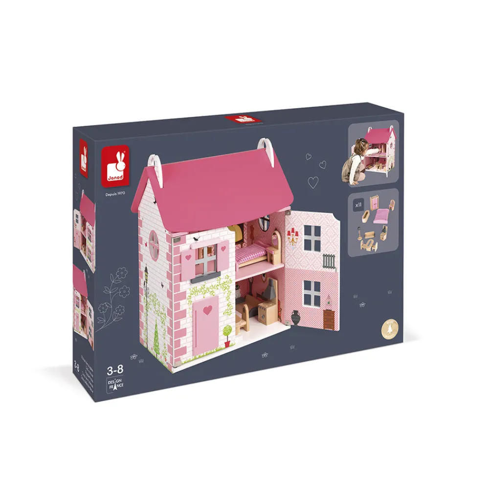 Janod Maison De Poupées|Accessoires Poupons, Poupées & Ménage*Maison de poupées Mademoiselle (bois)