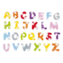 Janod Tableaux, Ardoises & Magnets*Mallette 52 lettres magnétiques Splash (bois)
