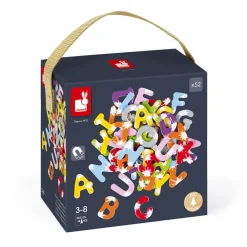 Janod Tableaux, Ardoises & Magnets*Mallette 52 lettres magnétiques Splash (bois)