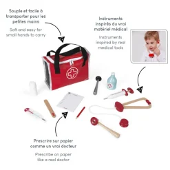 Janod Beauté|Imitation Métiers*Mallette du Docteur (bois)